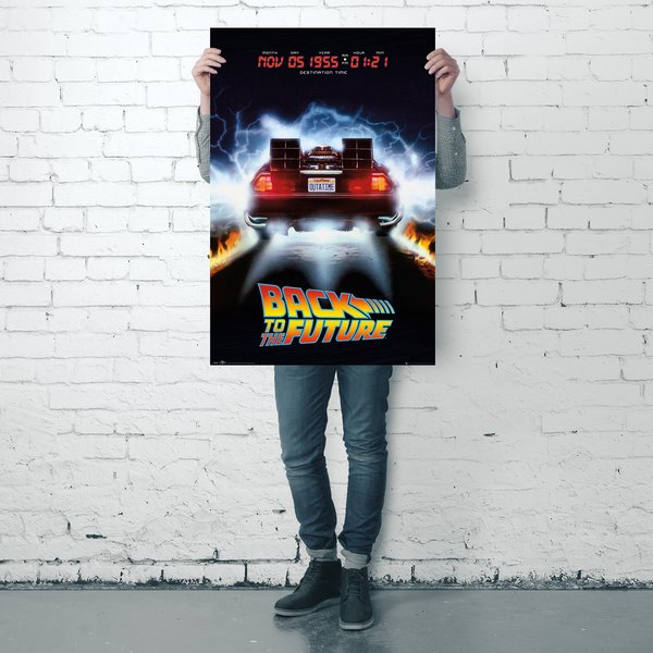 Poster Retour Vers Le Futur Delorean En Vente Sur Close Up