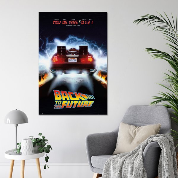 Poster Retour Vers Le Futur Delorean En Vente Sur Close Up