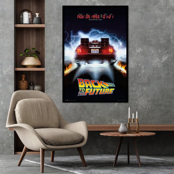 Poster Retour Vers Le Futur Delorean En Vente Sur Close Up