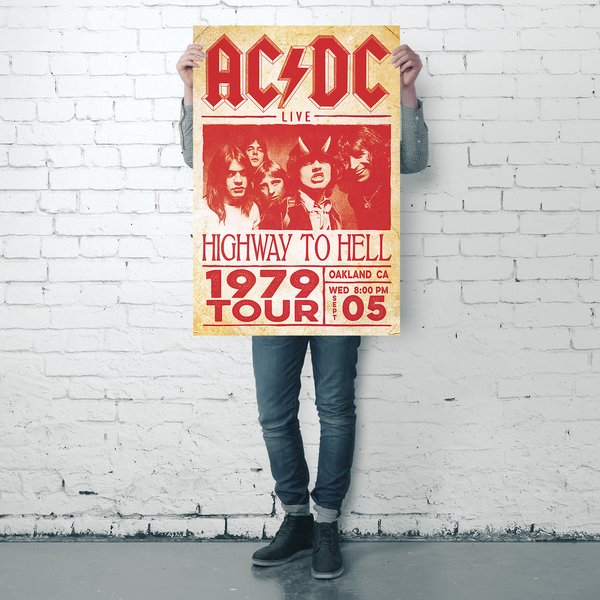 Poster AC/DC - Highway To Hell Tour 1979, En Vente Sur Close Up