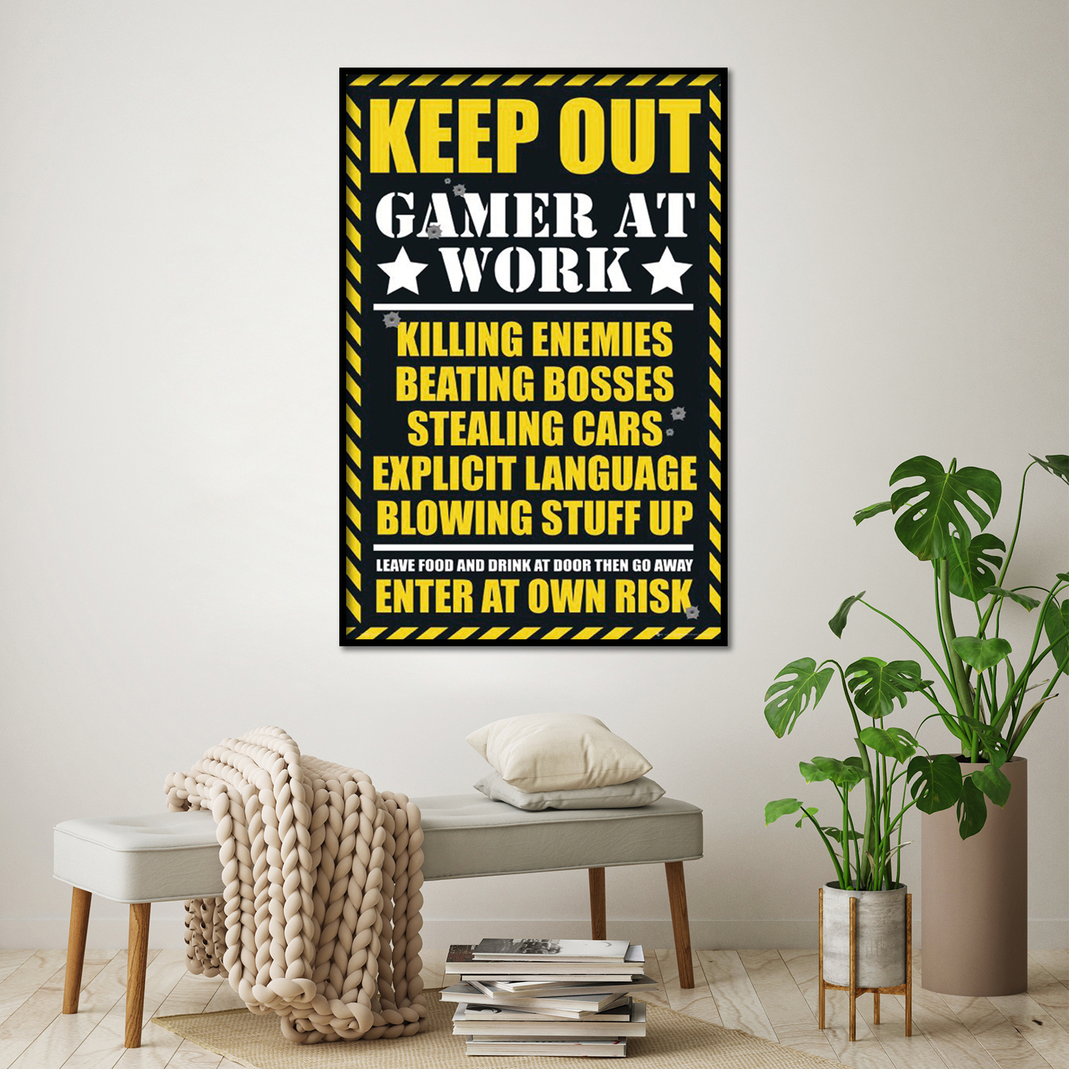 1pc Panneau Keep Out Gamer At Work Cadeaux Pour La - Temu France