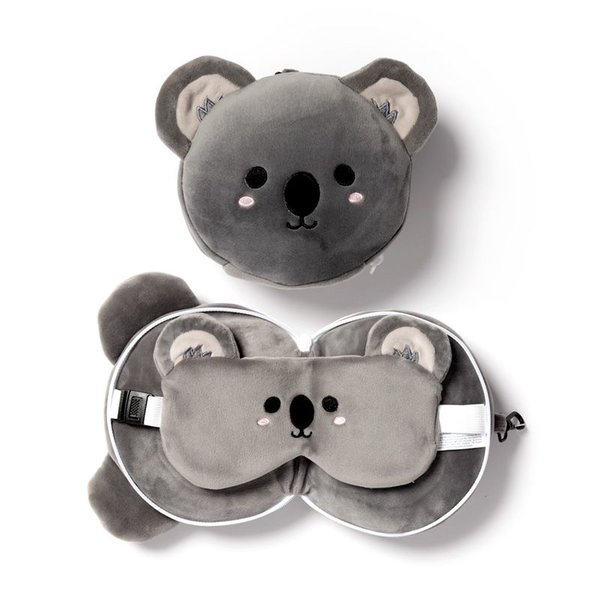 Oreiller de voyage avec masque pour les yeux Koala -