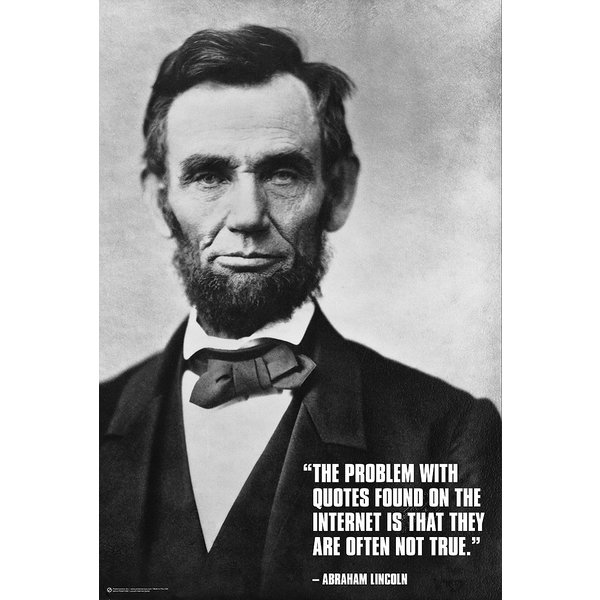 Poster Lincoln - Internet Quote