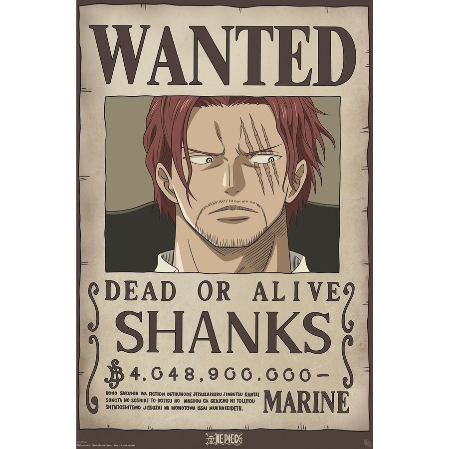 Poster One Piece Wanted Dead or Alive - Roronoa Zoro, sur Close Up