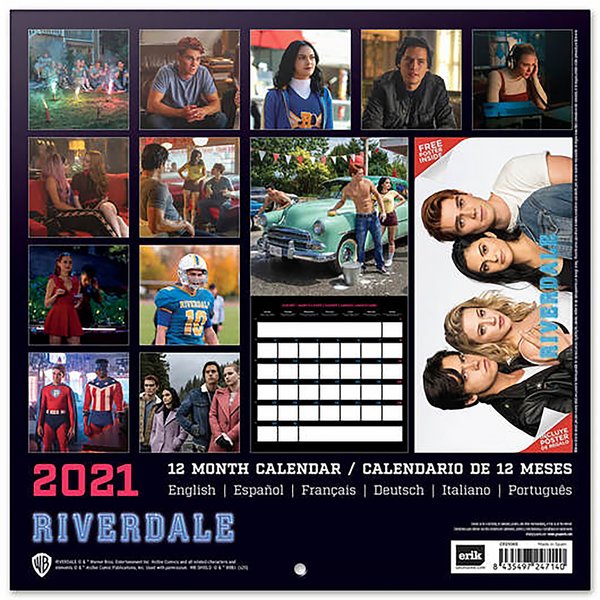 Calendrier 2021 - Riverdale, en vente sur Close Up®