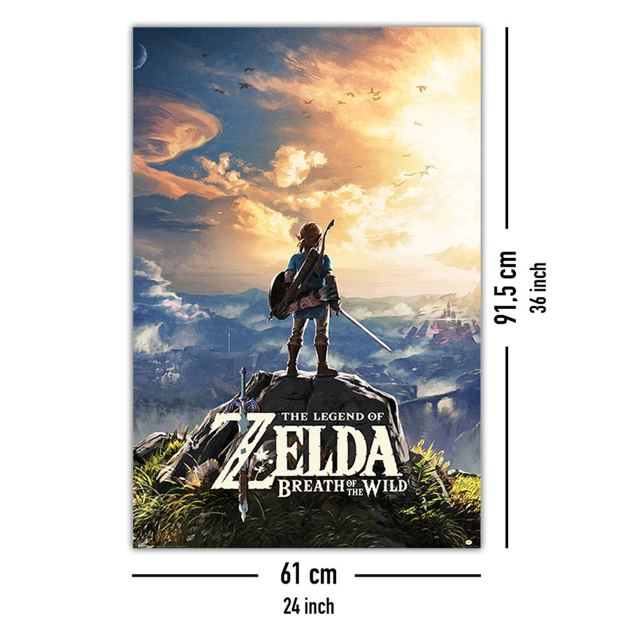 Poster The Legend Of Zelda Breath Of The Wild Sunset Sur Close Up