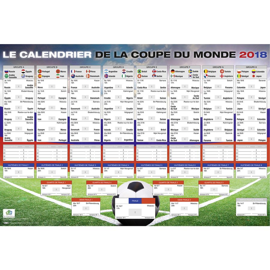 quel date la coupe du monde 2018 