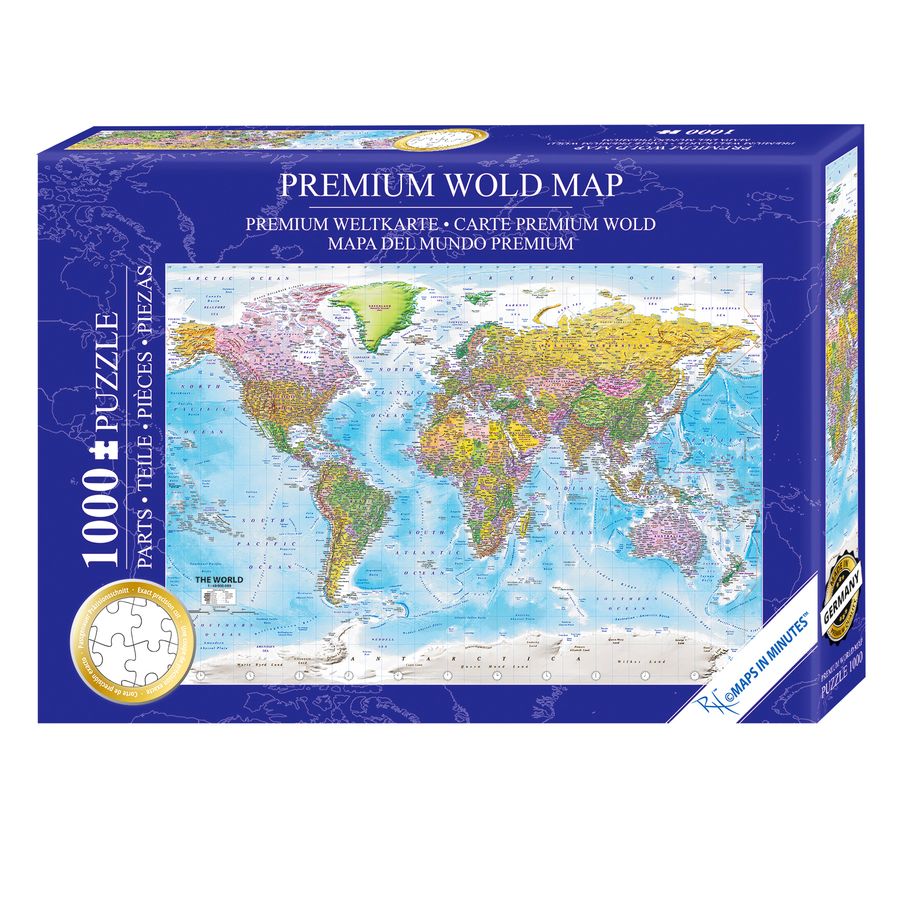 Puzzle pour enfants - 100 pièces XXL - La carte du monde